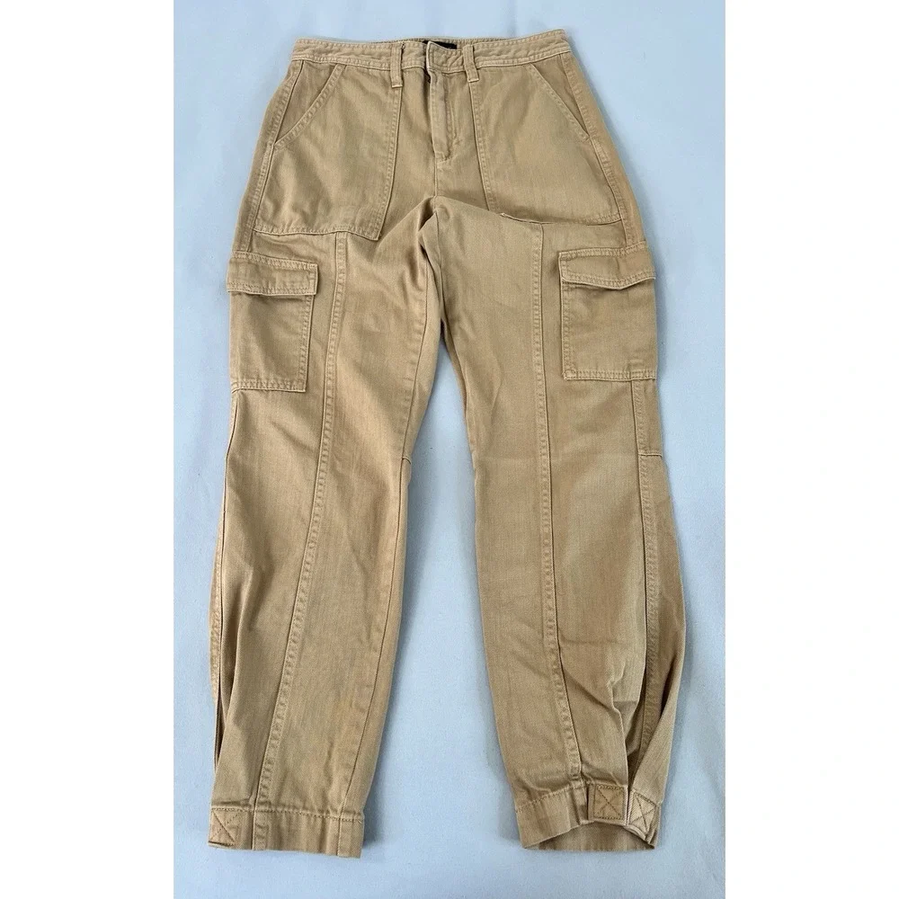 Banana Republic Utility‎ Cargo Pant in Iced Latte Brown Sz 2Tall